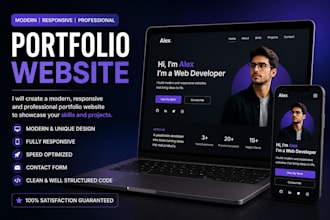 create a modern and responsive personal portfolio website