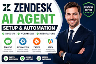 zendesk ai agent specialist zendesk setup triggers zapier ai apify automation