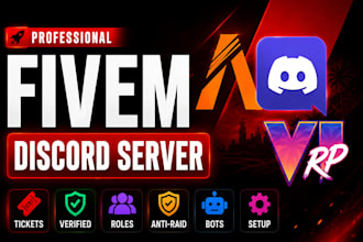 setup professional fivem discord server for gta rp qbcore and gta 6 rp