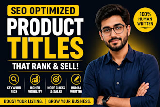 write SEO product titles for amazon shopify
