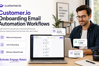 build customer io onboarding email automation workflows