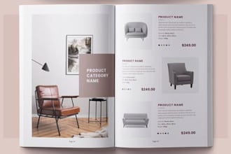design b2b furniture catalog catalogue to attract wholesale buyers, sell product