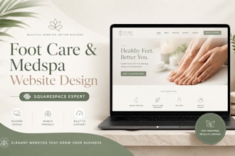 design website for foot care on squarespace