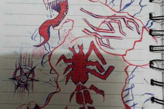 draw traditional illustration of mythical creatures