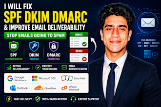 fix spf dkim dmarc and improve email deliverability