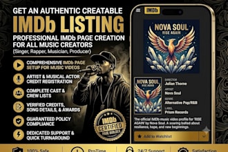 create or update an imdb page for musicians, singers, rappers