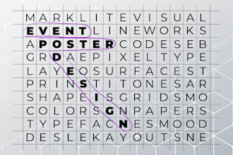 design an event poster, flyer or promotional visual