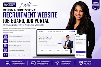 design recruitment website job board job portal hiring staffing agency website