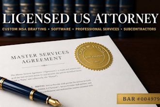 write your amended and restated msa with updated rate card terms as US attorney