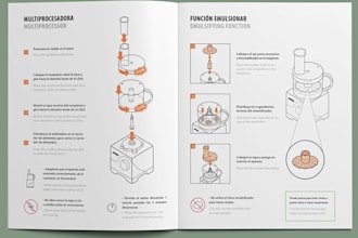 create assembly instruction, step by step illustration for user guide