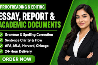 proofread and format your essay, report or academic document