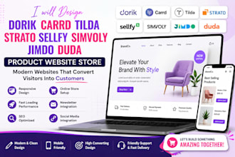 design dorik carrd tilda strato sellfy simvoly jimdo duda product website store