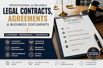 prepare  legal contracts, agreements, and business documents