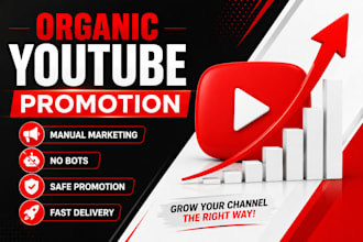 do organic you tube video promotion and youtube channel marketing