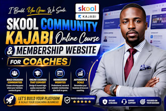 setup skool community kajabi online course and membership website for coaches