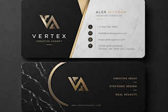 create a professional double sided business card design
