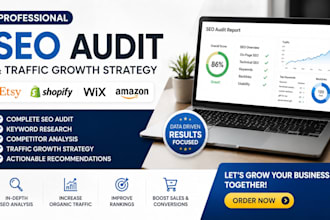 audit etsy shopify wix amazon website seo traffic audit marketing promotion