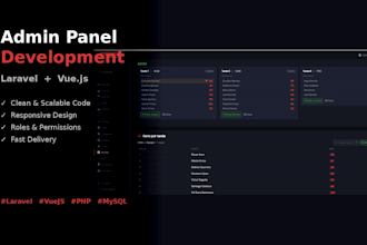 create a professional admin panel with laravel and vue