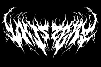 draw brutal custom metal logo for your band or merchandise