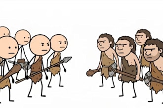 create 2d stickman explainer animation video for youtube