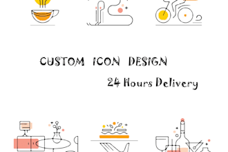 create custom vector icon apps, website brand