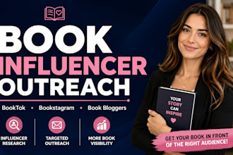 do book influencer outreach and booktok promotion for authors