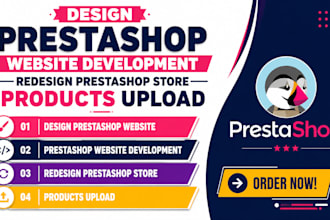 design prestashop website development redesign prestashop store products upload