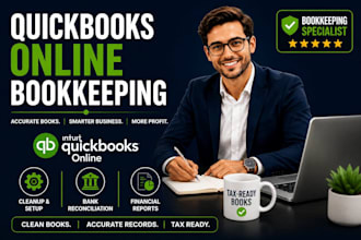 do quickbooks online bookkeeping, cleanup and financial reporting