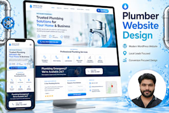 design a wordpress plumber website for your local plumbing company