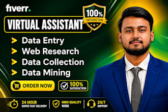 do efficient excel data entry, web research, copy paste,  typing