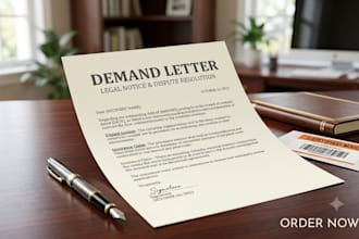 write a professional legal demand letter or breach of contract letter