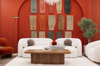 design living rooms and bathrooms in 3d rendering