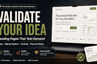 build a validation landing page to test your product idea