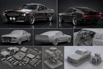 create 3d vehicles model for 3d printing and rendering in blender or autocad
