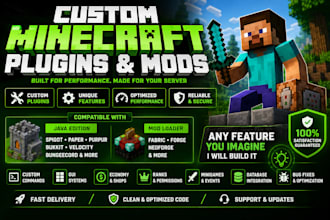 develop custom minecraft plugins and mods