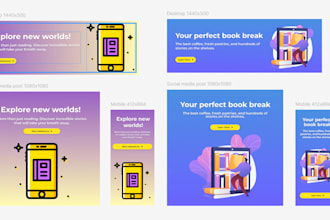 design professional figma banner ads and social media kits