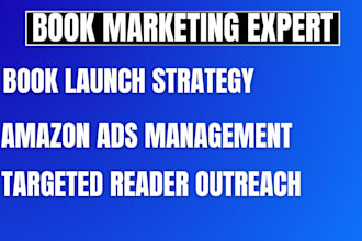 be your KDP book marketing expert and amazon ads manager