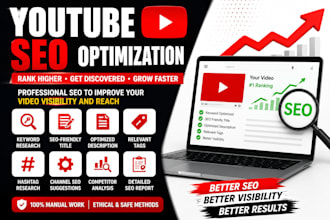 do professional youtube SEO and optimize your videos for better visibility