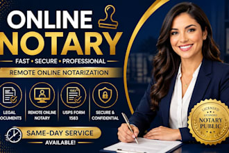 remote online notary public valid notarization legal documents notarize document