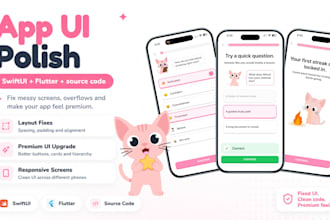 fix and polish iphone and android app UI