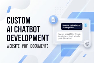 build a custom ai chatbot for your website, PDF or documents