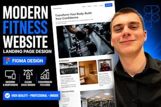 design a clean modern website mockup in figma