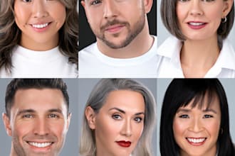 do professional business portrait retouching