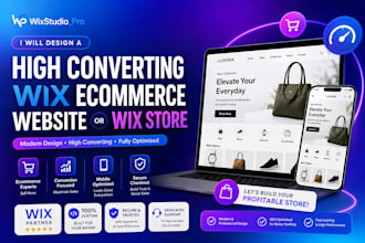 design a high converting wix ecommerce website or wix store