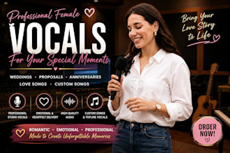 sing custom acoustic, piano, keyboard gospel worship song, duet female singer