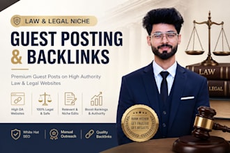 provide law and legal  niche guest posts and backlinks