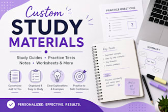 create a custom math study guide and practice test for your class