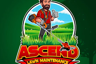 create awesome excellent gardening mascot logo design service