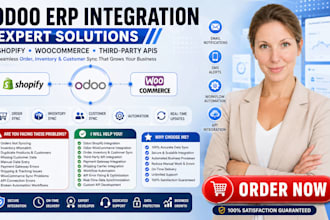 connect odoo erp with shopify, woocommerce for order, inventory customer syn