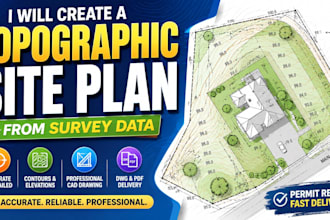 create a topographic site plan from survey data